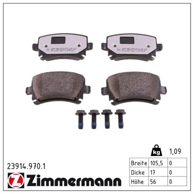 ZIMMERMANN 23914.970.1 Číslo výrobce: 23914. EAN: 4250238779100.