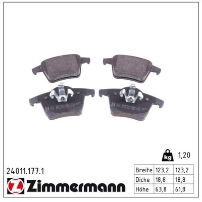 ZIMMERMANN 24011.177.1 Číslo výrobce: 24011. EAN: 4250238765554.