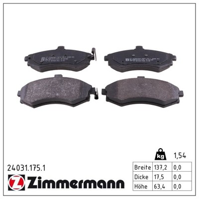 ZIMMERMANN 24031.175.1 Číslo výrobce: 24031. EAN: 4250238740216.