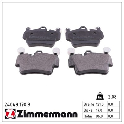 ZIMMERMANN 24049.170.9 Číslo výrobce: 24049. EAN: 4250238747987.