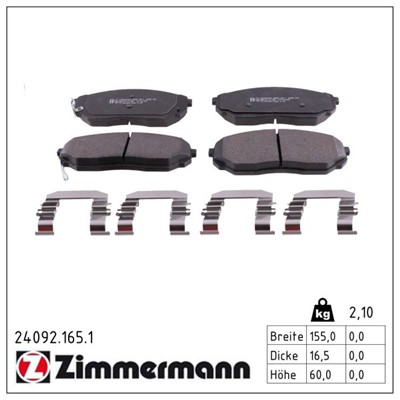 ZIMMERMANN 24092.165.1 Číslo výrobce: 24092. EAN: 4250238740377.
