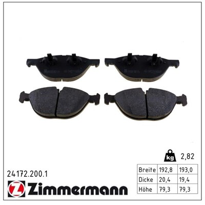 ZIMMERMANN 24172.200.1 Číslo výrobce: 24172. EAN: 4250238746485.