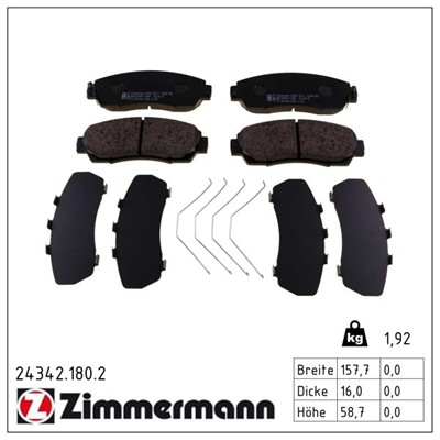 ZIMMERMANN 24342.180.2 Číslo výrobce: 24342. EAN: 4250238784210.