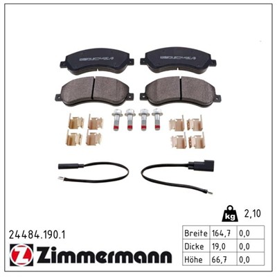 ZIMMERMANN 24484.190.1 Číslo výrobce: 24484. EAN: 4250238746638.