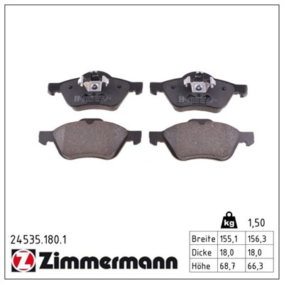 ZIMMERMANN 24535.180.1 Číslo výrobce: 23215. EAN: 4250238756071.