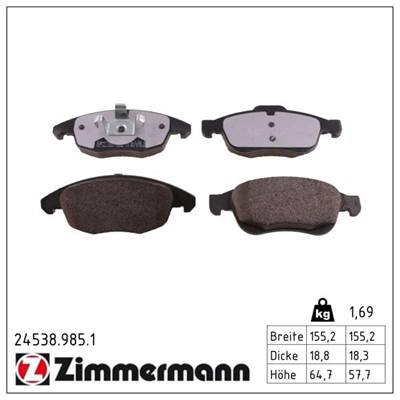 ZIMMERMANN 24538.985.1 Číslo výrobce: 24538. EAN: 4250238779407.