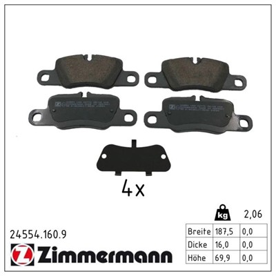 ZIMMERMANN 24554.160.9 Číslo výrobce: 24554. EAN: 4250238782971.