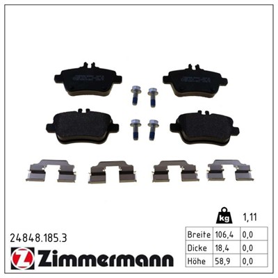 ZIMMERMANN 24848.185.3 Číslo výrobce: 24848. EAN: 4250238785521.