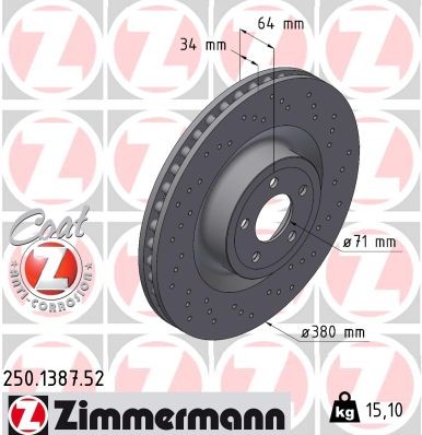 ZIMMERMANN 250.1387.52 EAN: 4250238776376.