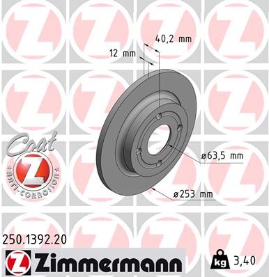 ZIMMERMANN 250.1392.20 EAN: 4250238777250.