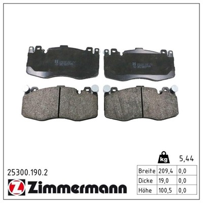 ZIMMERMANN 25300.190.2 Číslo výrobce: 25300. EAN: 4250238794158.