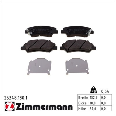 ZIMMERMANN 25348.180.1 Číslo výrobce: 22227. EAN: 4250238760191.