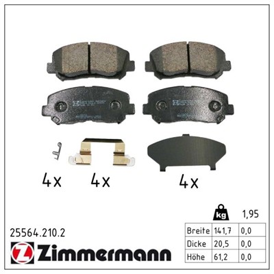 ZIMMERMANN 25564.210.2 Číslo výrobce: 25564. EAN: 4250238793441.