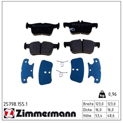 ZIMMERMANN 25798.155.1 Číslo výrobce: 25864. EAN: 4250238769057.