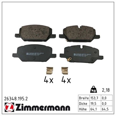 ZIMMERMANN 26348.195.2 Číslo výrobce: 26348. EAN: 4250238791560.