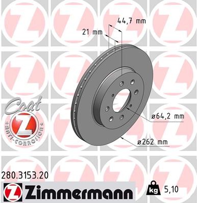 ZIMMERMANN 280.3153.20 EAN: 4250238762751.