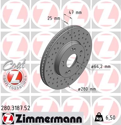 ZIMMERMANN 280.3187.52 EAN: 4250238765141.