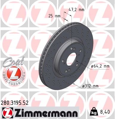 ZIMMERMANN 280.3195.52 EAN: 4250238781783.