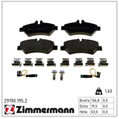 ZIMMERMANN 29190.195.2 Číslo výrobce: 29190. EAN: 4250238756668.