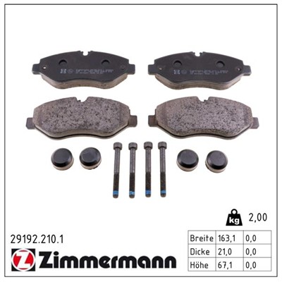 ZIMMERMANN 29192.210.1 Číslo výrobce: 29192. EAN: 4250238742203.