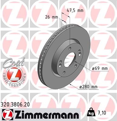 ZIMMERMANN 320.3806.20 EAN: 4250238756620.