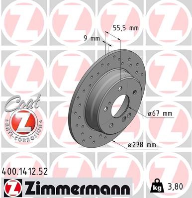 ZIMMERMANN 400.1412.52 EAN: 4250238749103.