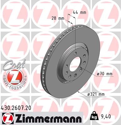 ZIMMERMANN 430.2607.20 EAN: 4250238764441.