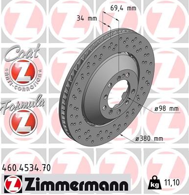 ZIMMERMANN 460.4534.70 EAN: 4250238780922.