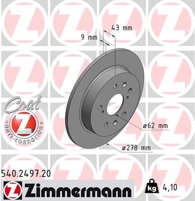 ZIMMERMANN 540.2497.20 EAN: 4250238754510.