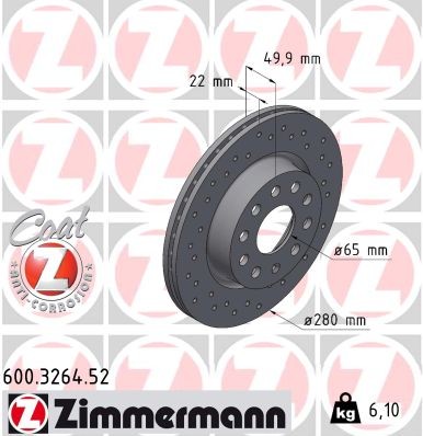 ZIMMERMANN 600.3264.52 EAN: 4250238781820.