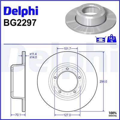 DELPHI BG2297 EAN: 5012759422960.