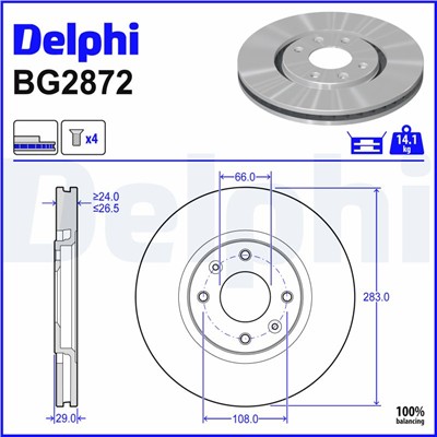 DELPHI BG2872 EAN: 5012759036105.