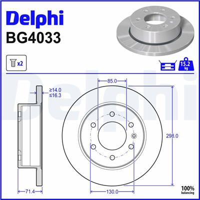 DELPHI BG4033 EAN: 5012759386132.