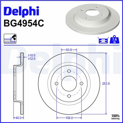 DELPHI BG4954C EAN: 5012759542781.