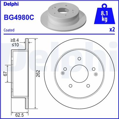DELPHI BG4980C EAN: 5012759550298.
