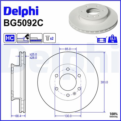 DELPHI BG5092C EAN: 5012759561539.
