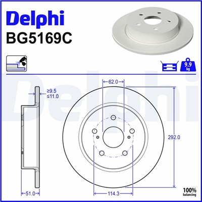 DELPHI BG5169C EAN: 5012759595640.