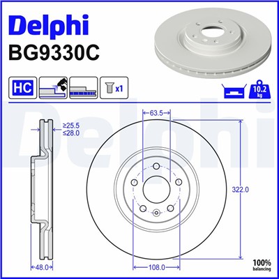 DELPHI BG9330C EAN: 5012759550359.