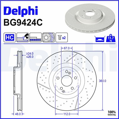 DELPHI BG9424C EAN: 5012759634387.