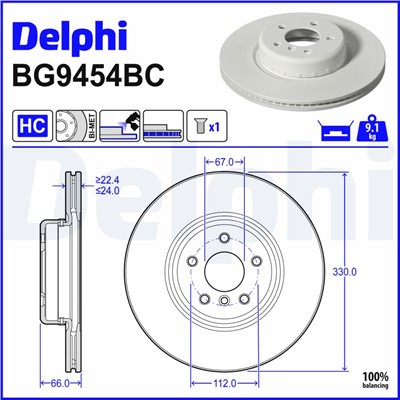 DELPHI BG9454BC EAN: 5012759893029.