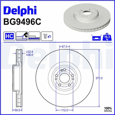 DELPHI BG9496C EAN: 5012759581339.