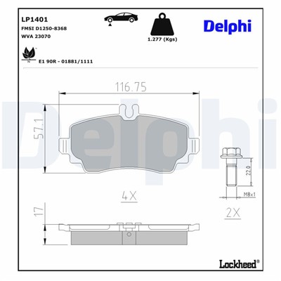 DELPHI LP1401 EAN: 5012759085677.