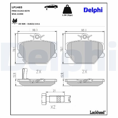 DELPHI LP1465 EAN: 5012759107089.