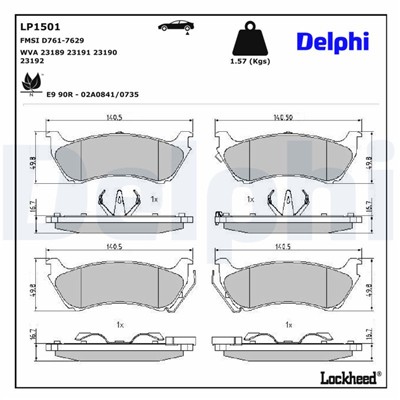 DELPHI LP1501 EAN: 5012759107096.