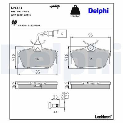 DELPHI LP1541 EAN: 5012759140673.