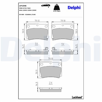 DELPHI LP1546 EAN: 5012759122129.
