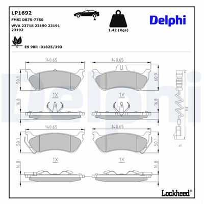 DELPHI LP1692 EAN: 5012759158807.