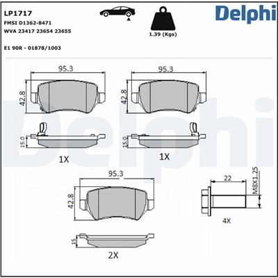 DELPHI LP1717 EAN: 5012759226148.