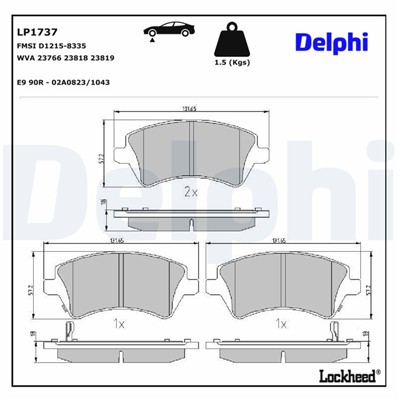 DELPHI LP1737 EAN: 5012759227107.