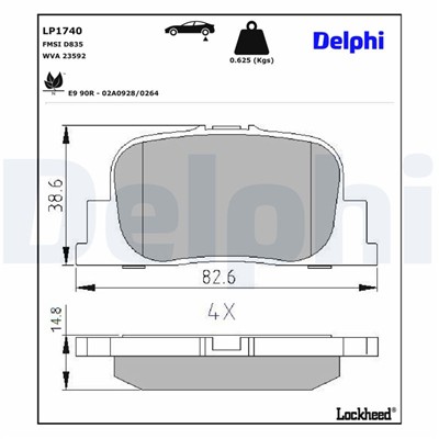 DELPHI LP1740 EAN: 5012759227138.